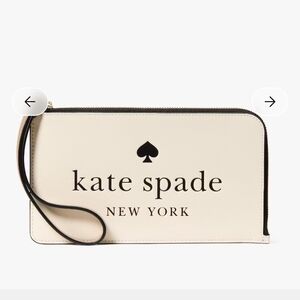 NWT Kate Spade Cream Wristlet Clutch